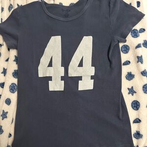 Brandy Melville Navy Blue Number Tee